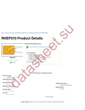 RHEF070 datasheet  